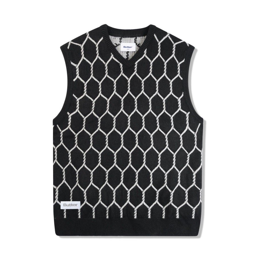 Clothing Butter Goods | Chain Link Knitted Vest,Black