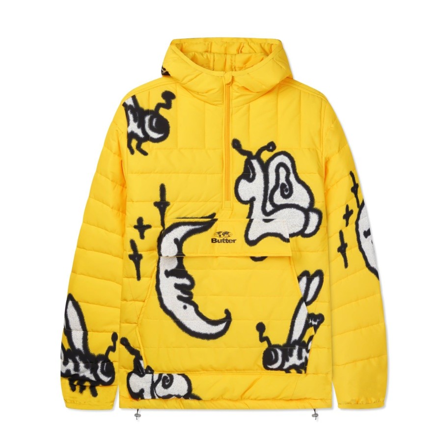 Clothing Butter Goods | Critter Puffer Anorak Jacket,Yellow