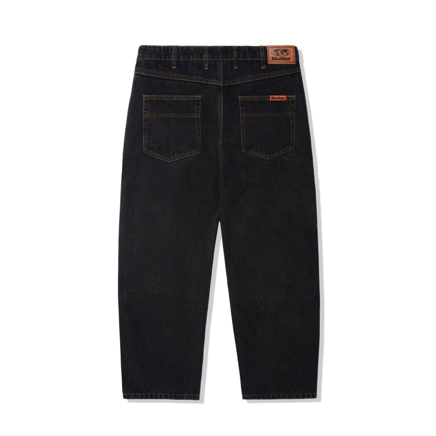 Clothing Butter Goods | Baggy Denim Jeans,Washed Black