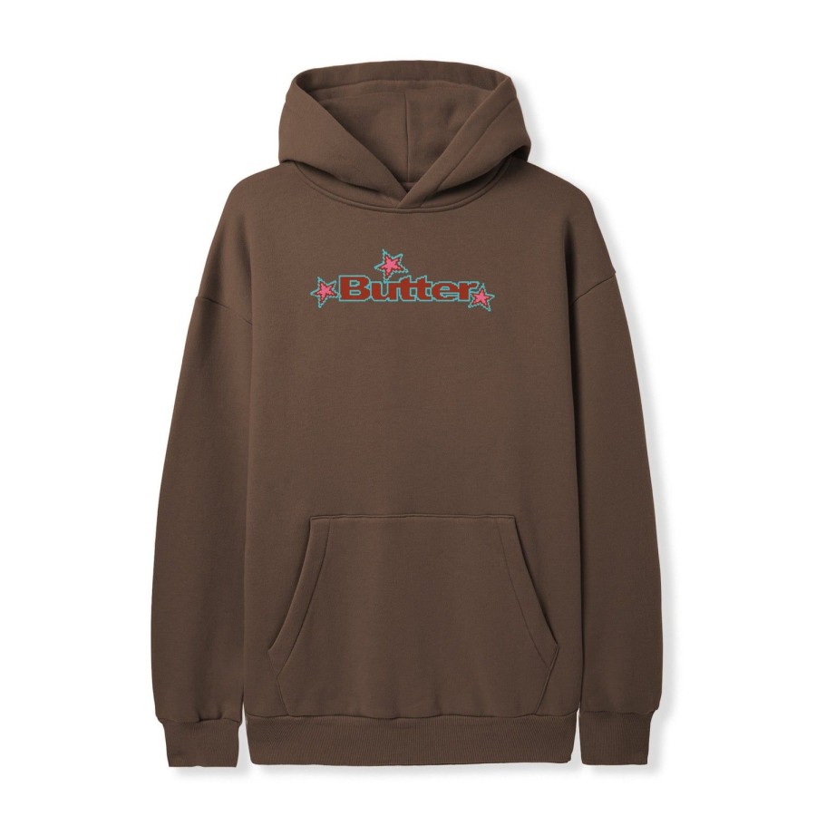 Clothing Butter Goods | Star Logo Pullover,Washed Brown