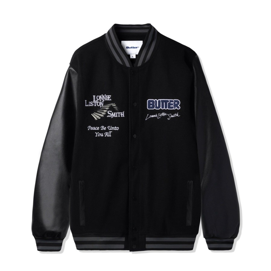 Clothing Butter Goods | Lonnie Varsity Jacket,Black