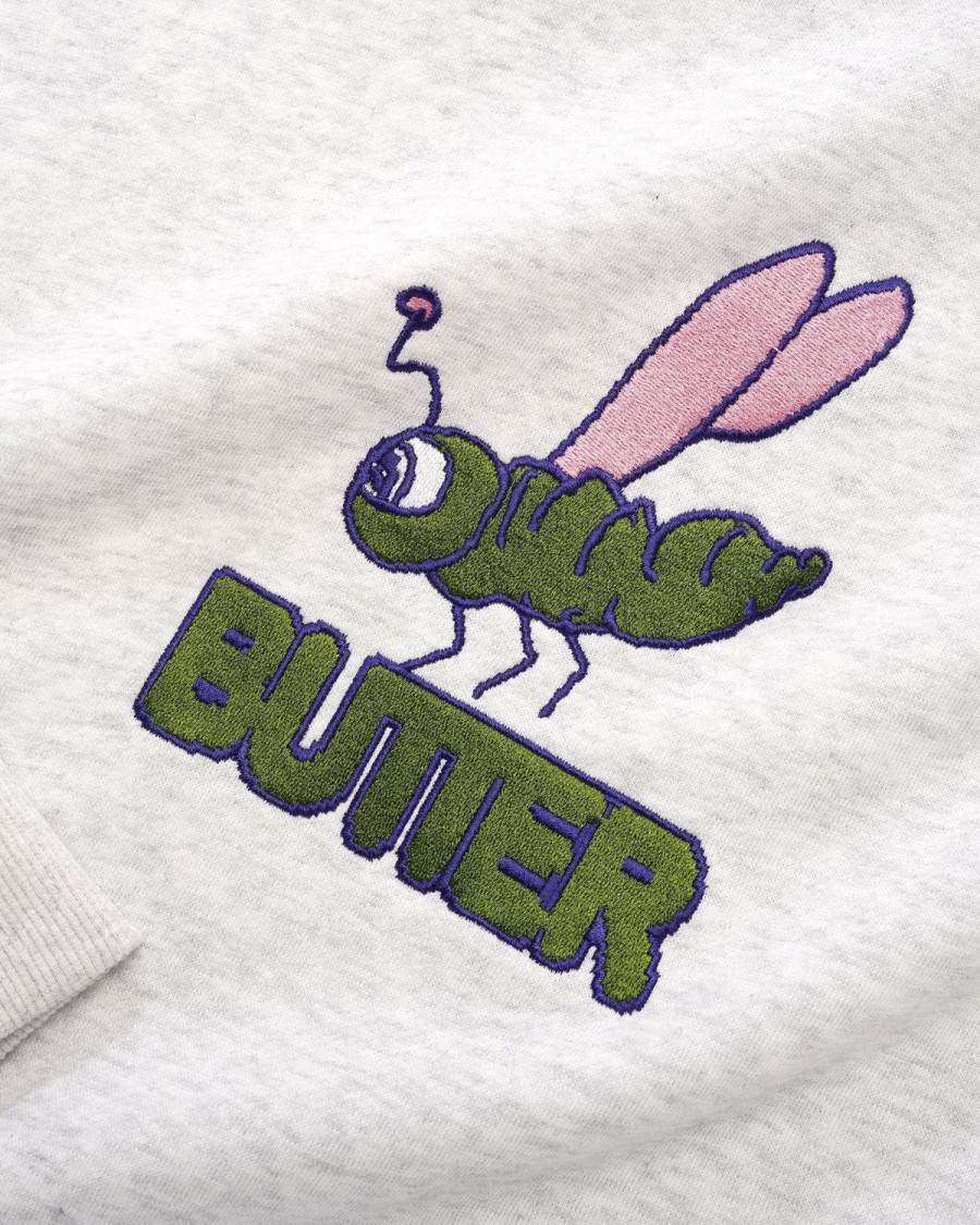 Clothing Butter Goods | Dragonfly Embroidered Pullover,Ash