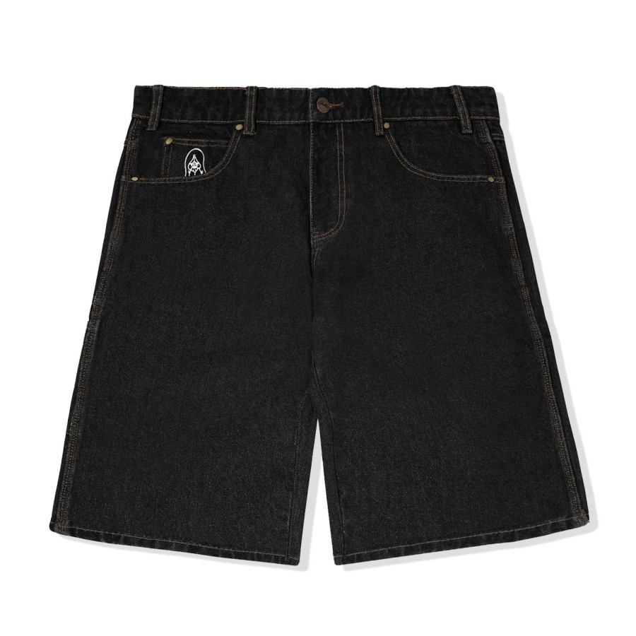 Clothing Butter Goods | Hound Denim Shorts,Washed Black