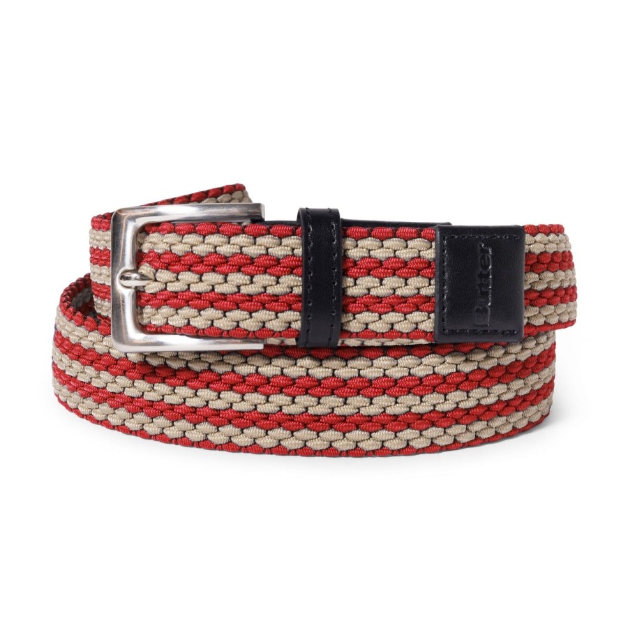 Accessories Butter Goods | Braided Belt,Red/Cream