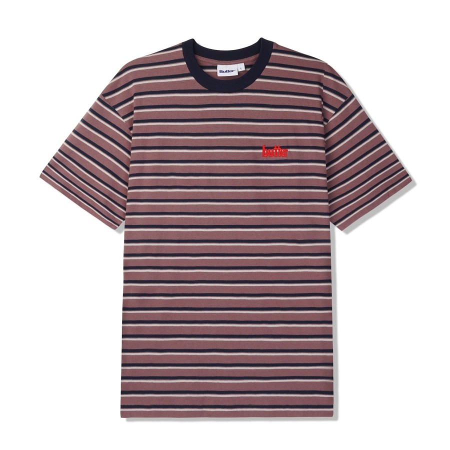 Clothing Butter Goods | Gardens Stripe Tee,Brick