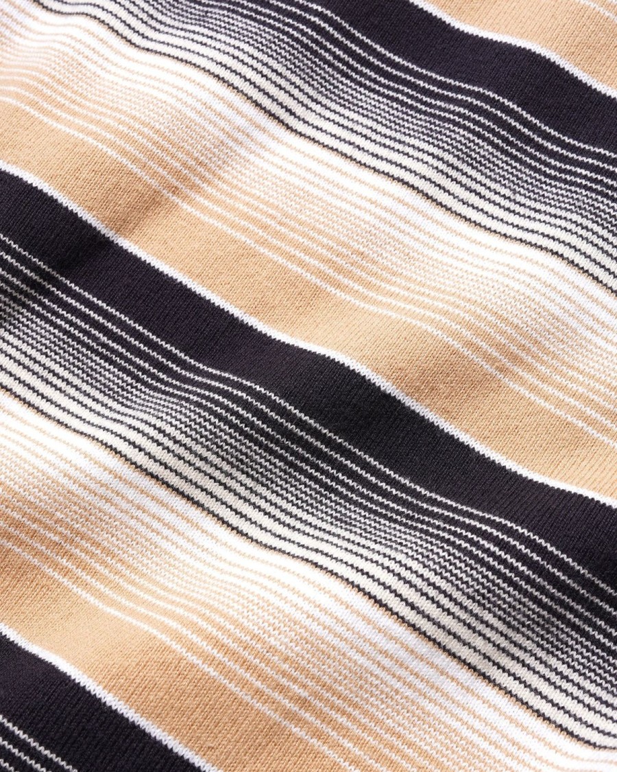 Clothing Butter Goods | Internationale Striped Tee,Black/Wheat