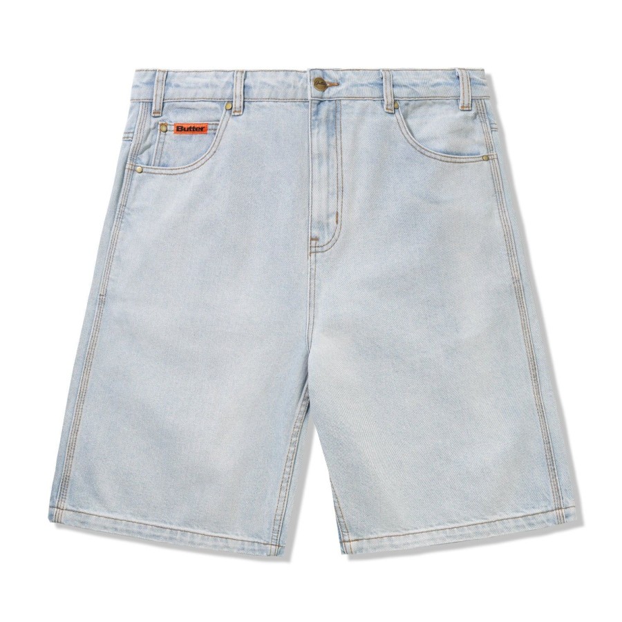 Clothing Butter Goods | Baggy Denim Shorts,Light Blue