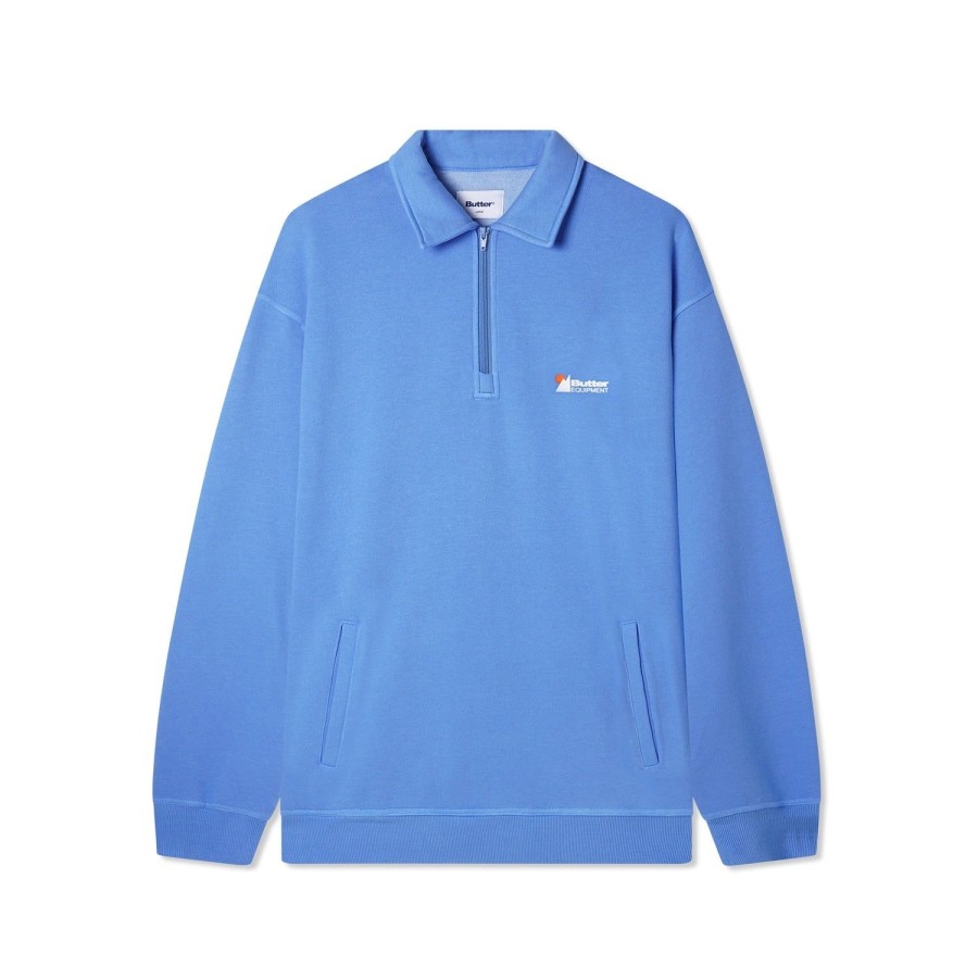 Clothing Butter Goods | Pigment Dye 1/4 Zip Pullover,Cornflower