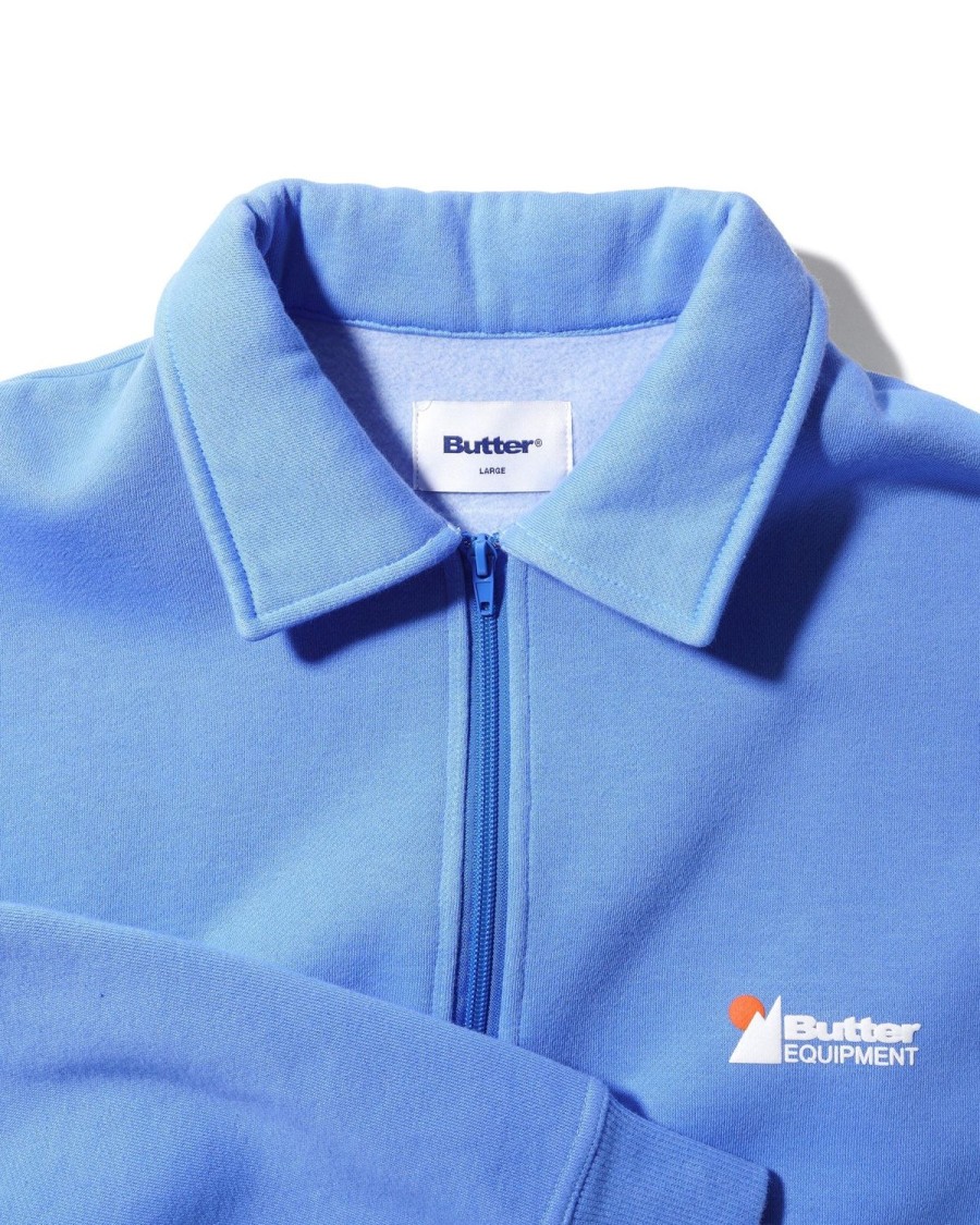 Clothing Butter Goods | Pigment Dye 1/4 Zip Pullover,Cornflower