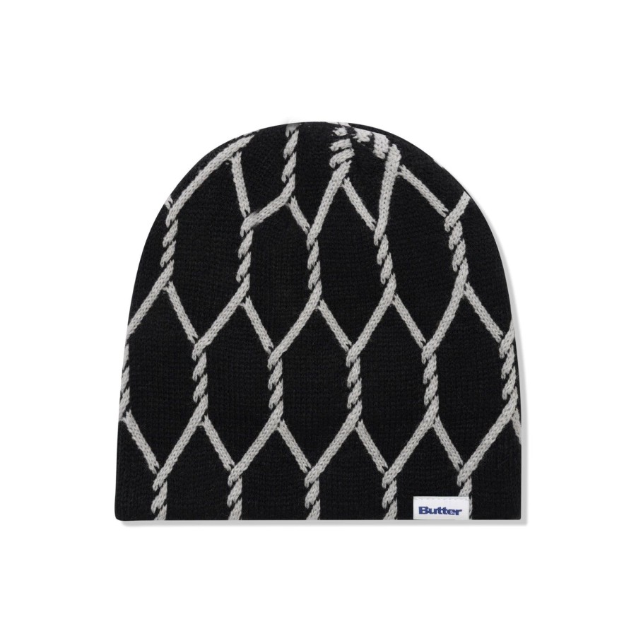 Accessories Butter Goods | Chain Skull Beanie,Black