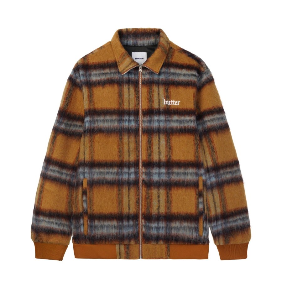 Clothing Butter Goods | Hairy Plaid Jacket,Brown