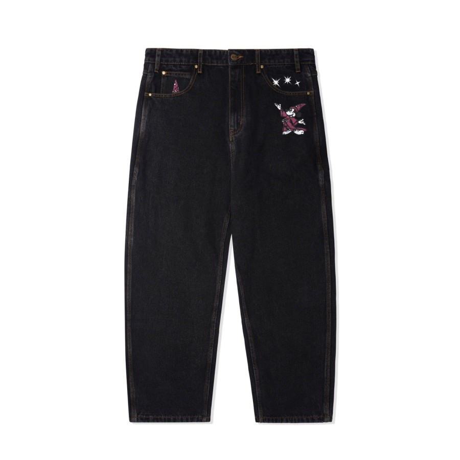 Clothing Butter Goods | Fantasia Baggy Denim Jeans,Washed Black