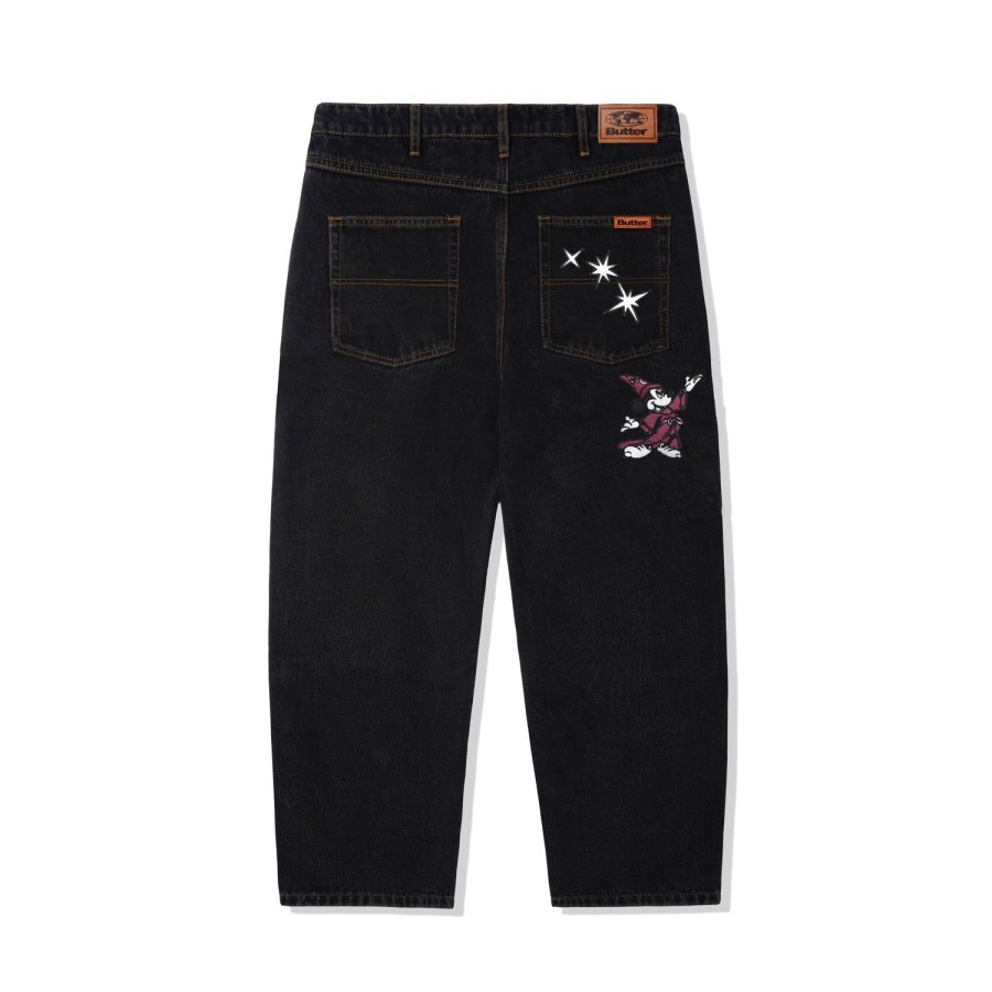 Clothing Butter Goods | Fantasia Baggy Denim Jeans,Washed Black