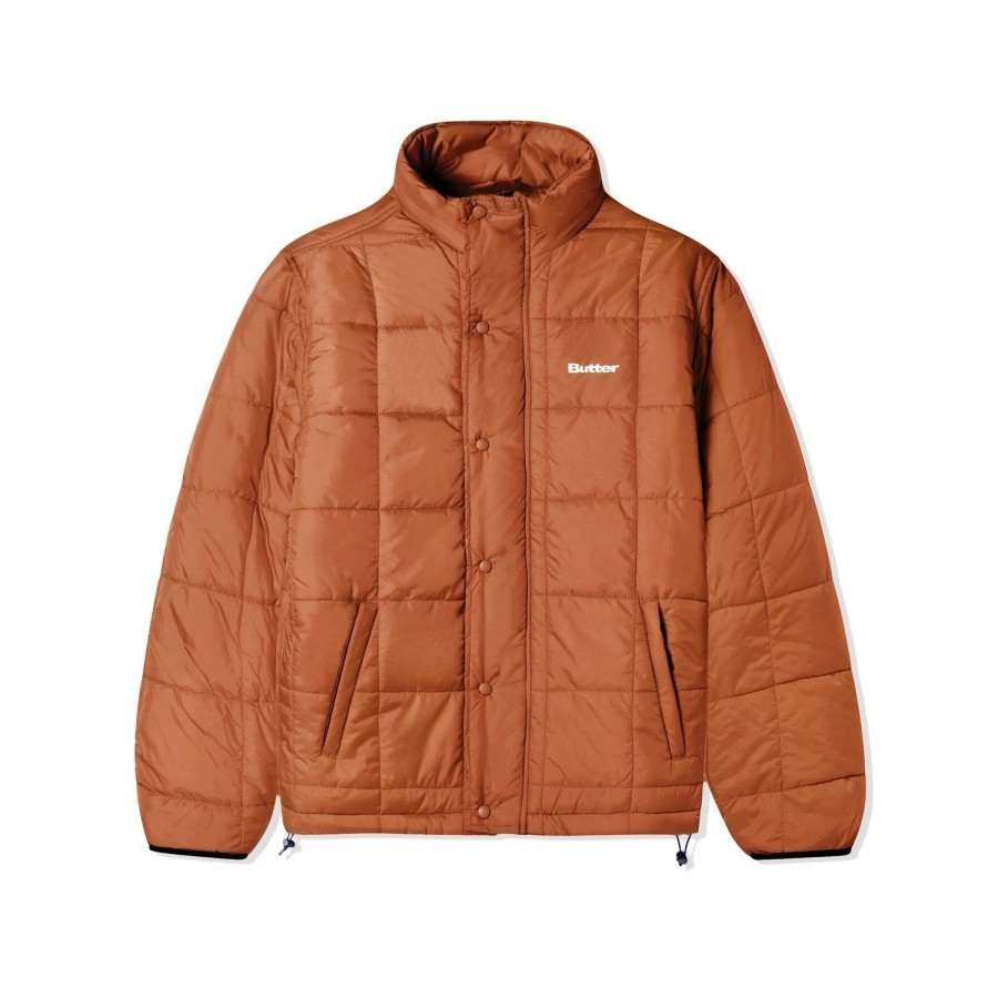 Clothing Butter Goods | Grid Puffer Jacket,Brown