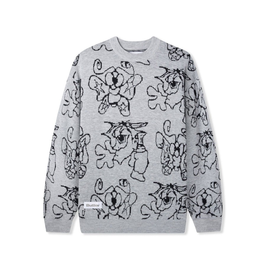 Clothing Butter Goods | Spray Knit Sweater,Grey