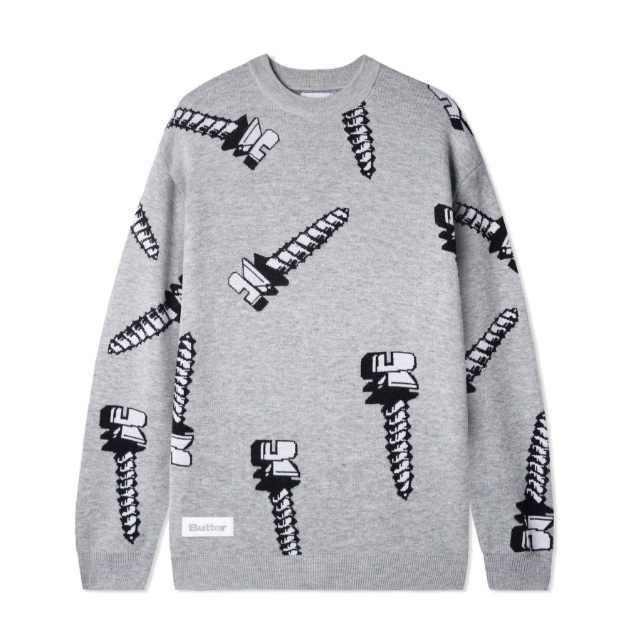 Clothing Butter Goods | Screw Knit Sweater,Grey