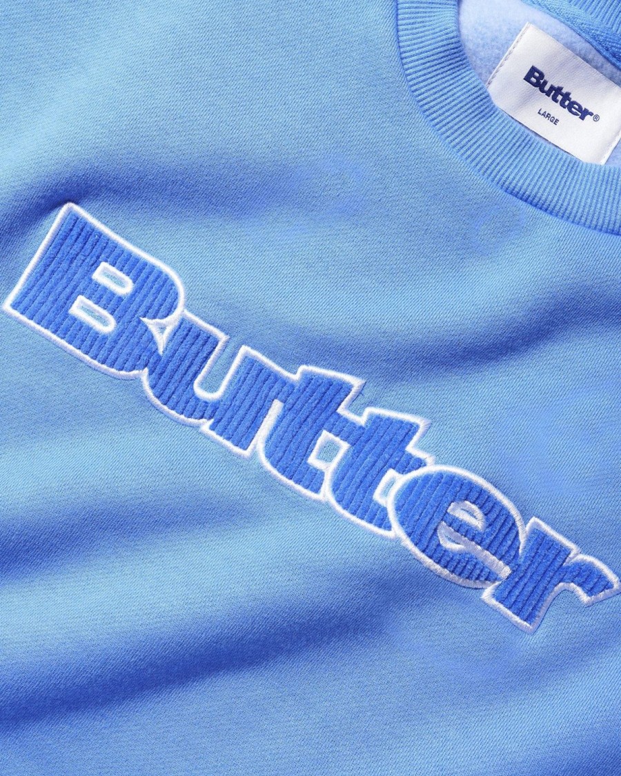 Clothing Butter Goods | Cord Logo Crewneck,Cornflower