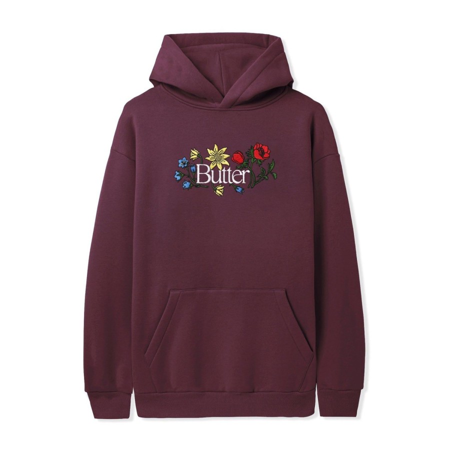 Clothing Butter Goods | Floral Embroidered Pullover,Wine