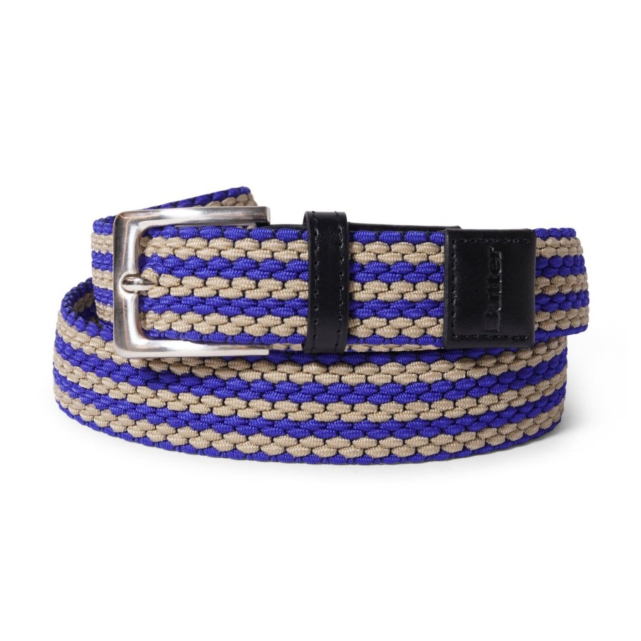 Accessories Butter Goods | Braided Belt,Navy/Cream