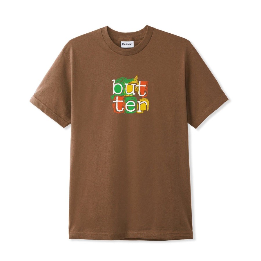 Clothing Butter Goods | Scribble Tee,Oak Brown