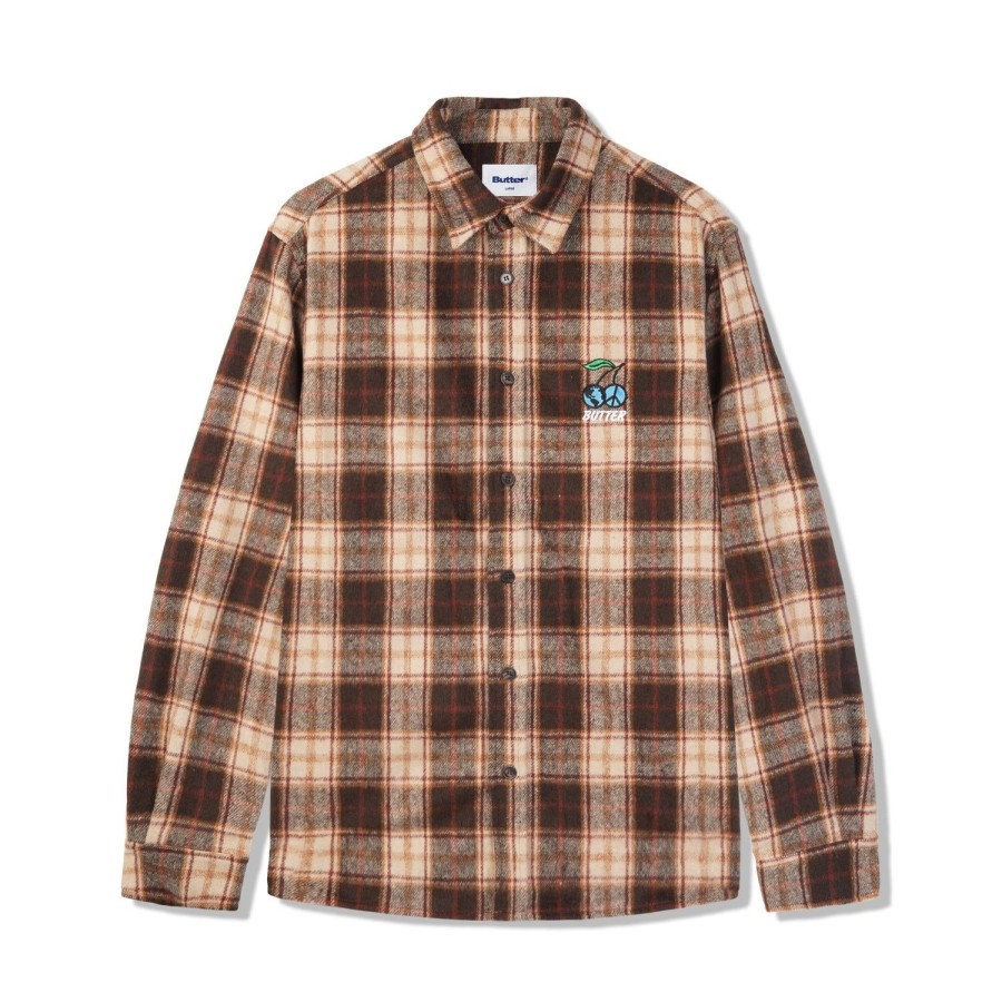 Clothing Butter Goods | Cherry Flannel Shirt,Chestnut