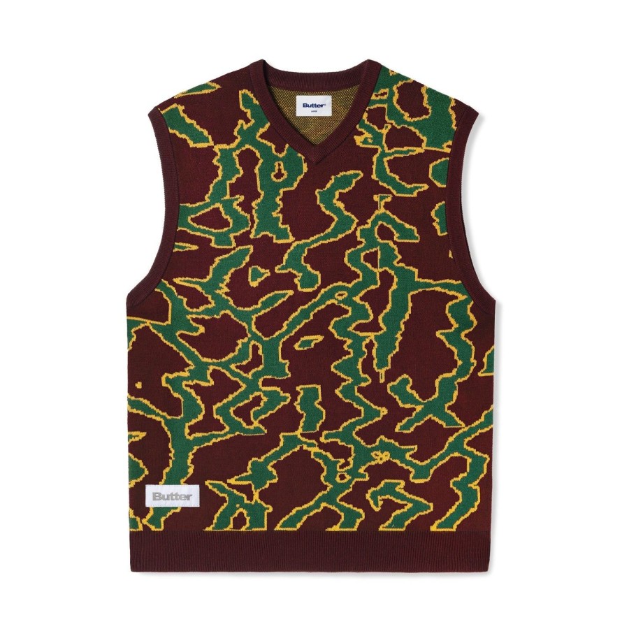 Clothing Butter Goods | Surge Knitted Vest,Dark Plum