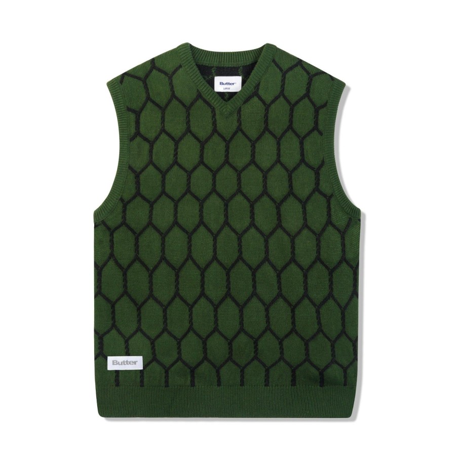 Clothing Butter Goods | Chain Link Knitted Vest,Forest