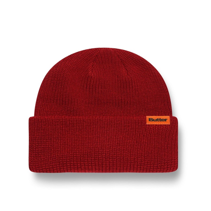 Accessories Butter Goods | Tall Wharfie Beanie,Burgundy