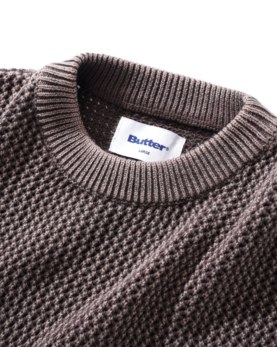 Clothing Butter Goods | Washed Knitted Sweater,Washed Brown