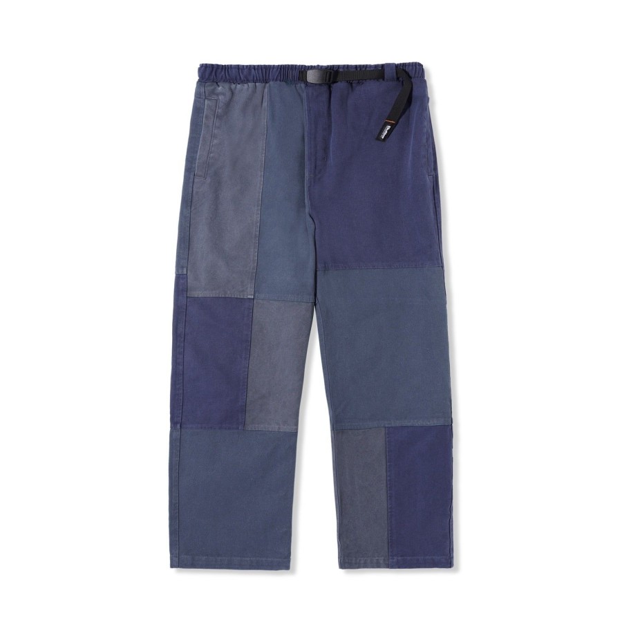 Clothing Butter Goods | Washed Canvas Patchwork Pants,Washed Navy