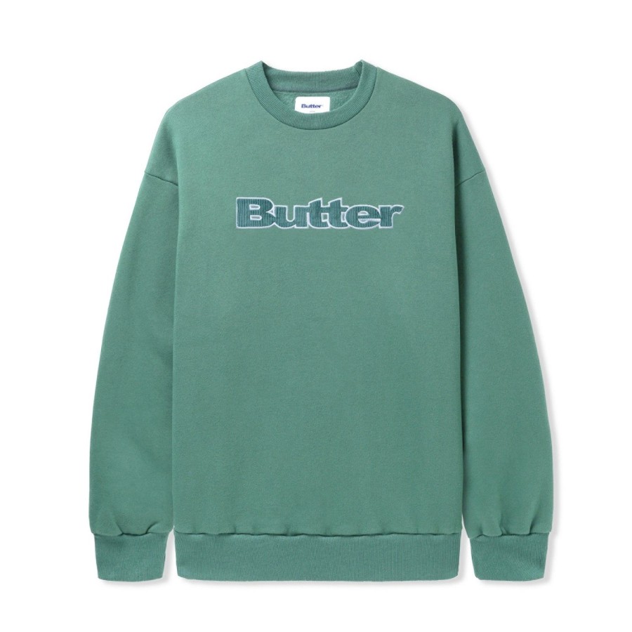 Clothing Butter Goods | Cord Logo Crewneck,Jungle Wood