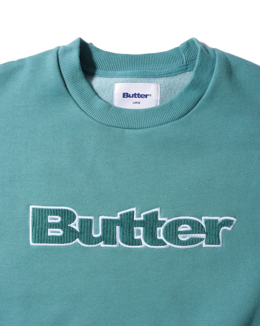 Clothing Butter Goods | Cord Logo Crewneck,Jungle Wood