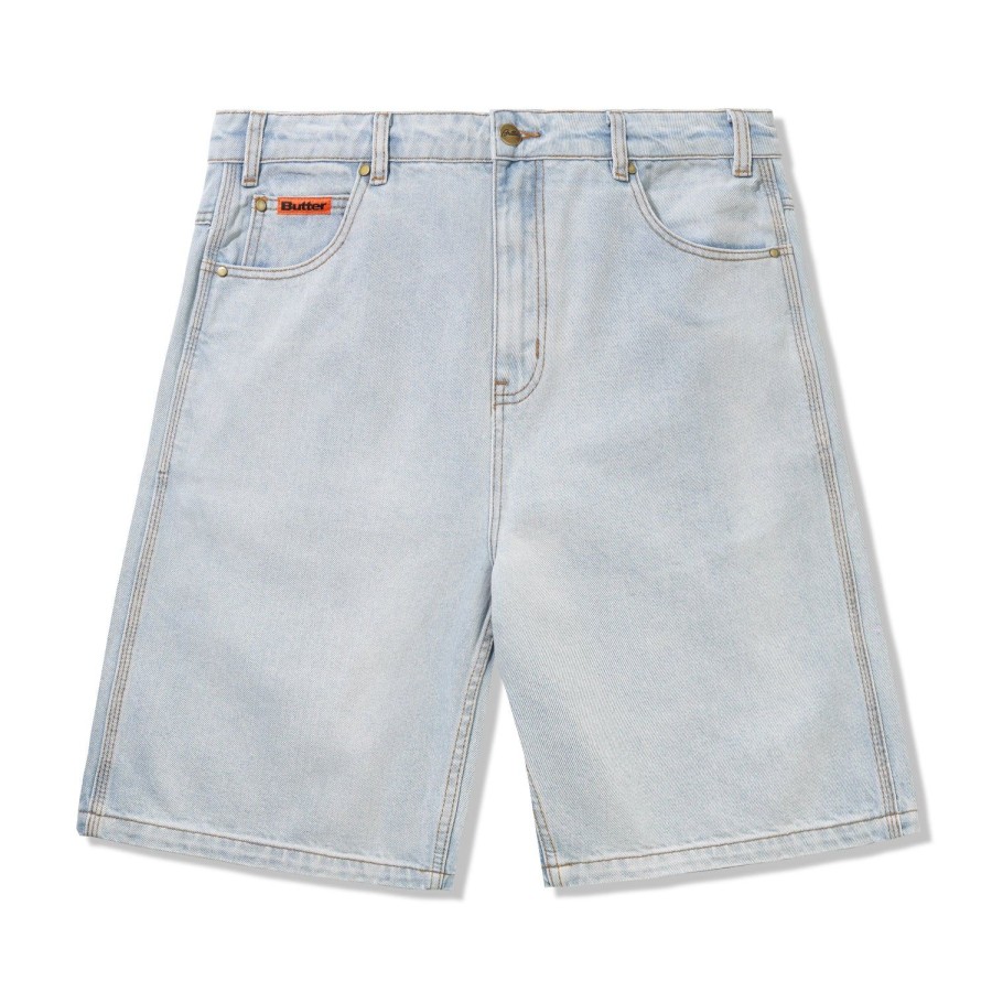 Clothing Butter Goods | Baggy Denim Shorts,Light Blue