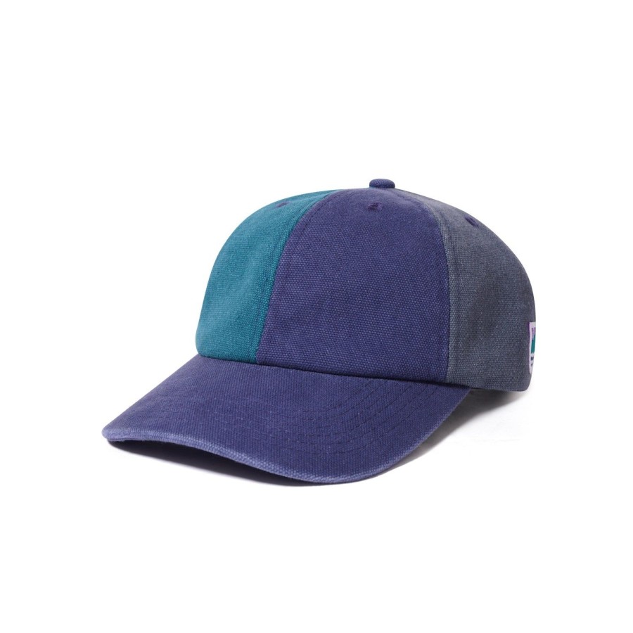 Accessories Butter Goods | Canvas Patchwork 6 Panel Cap,Washed Navy