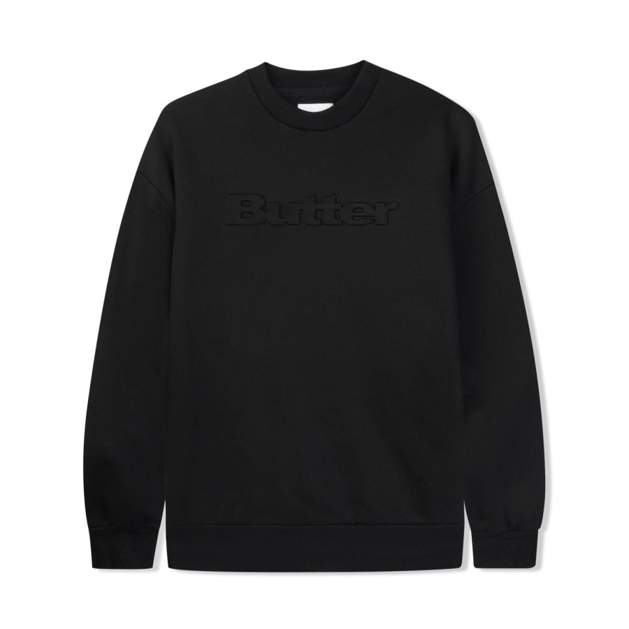 Clothing Butter Goods | Embossed Logo Crewneck Sweatshirt,Black