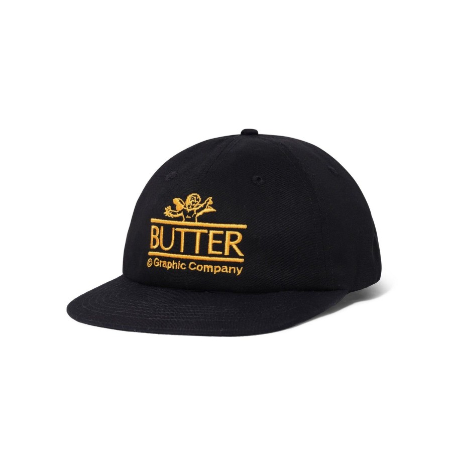 Accessories Butter Goods | Cherub 6 Panel Cap,Black