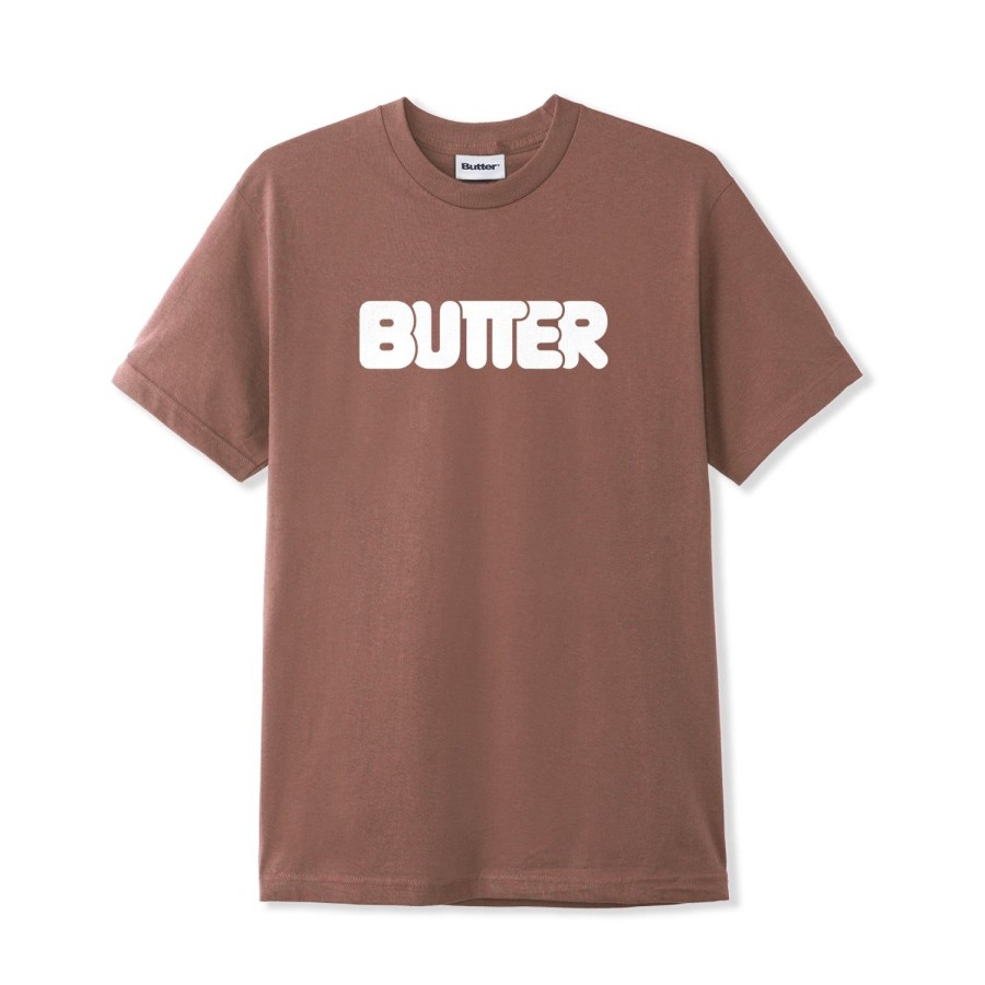 Clothing Butter Goods | Rounded Logo Tee,Washed Wood