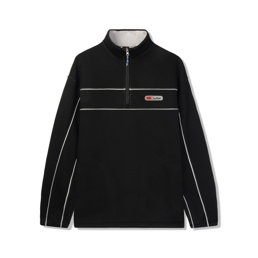 Clothing Butter Goods | Pipe 1/4 Zip Pullover,Black