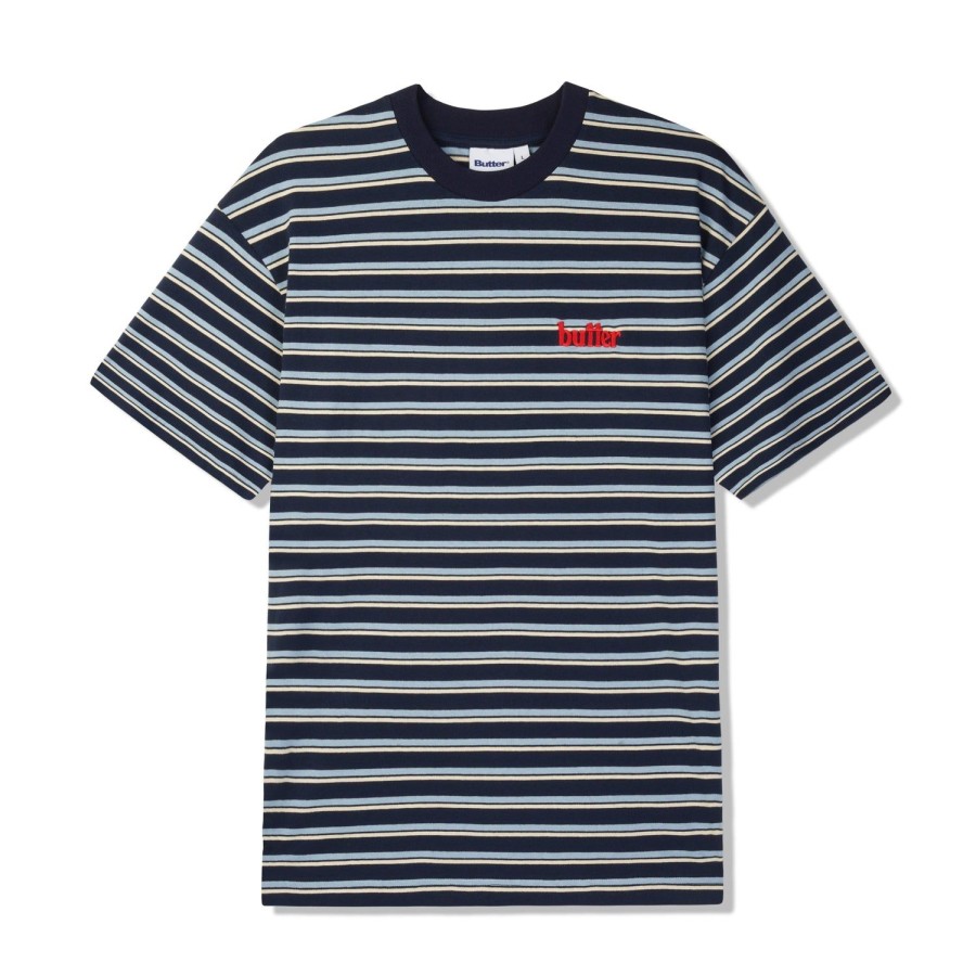 Clothing Butter Goods | Gardens Stripe Tee,Navy