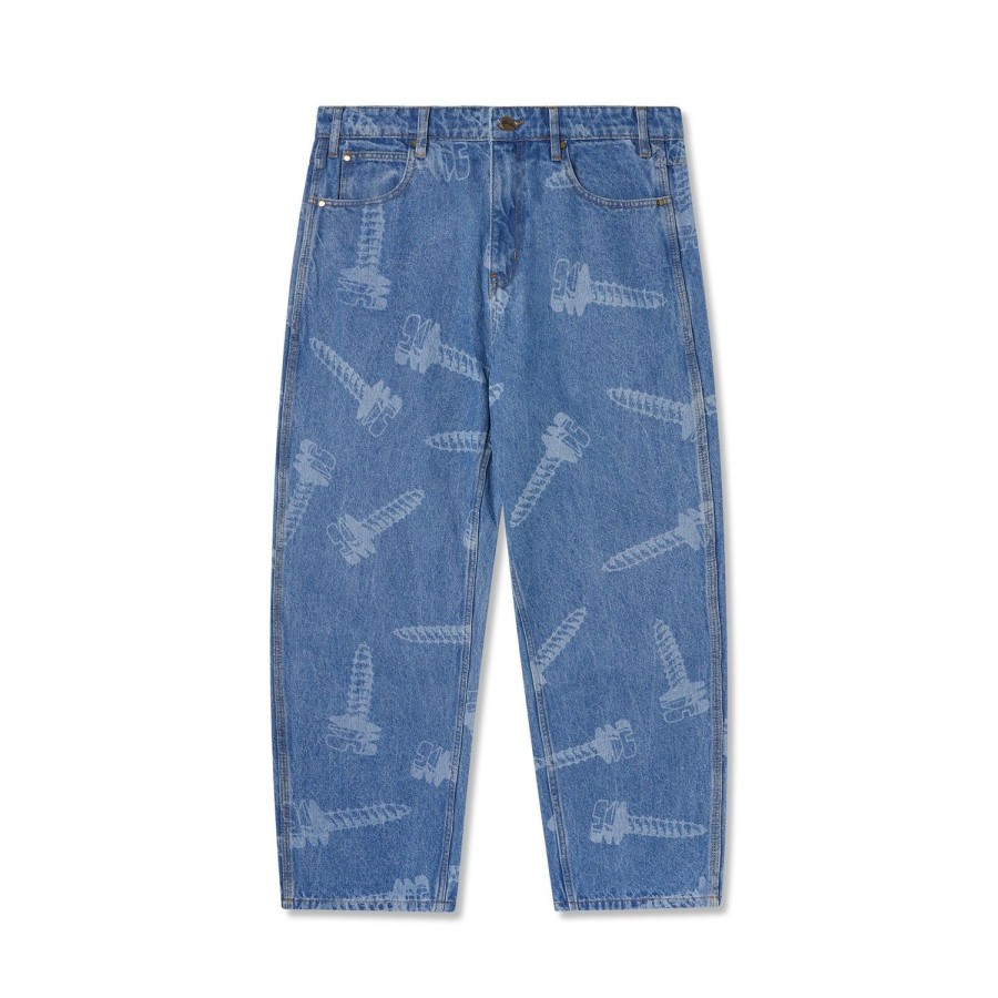 Clothing Butter Goods | Screw Denim Jeans,Washed Indigo