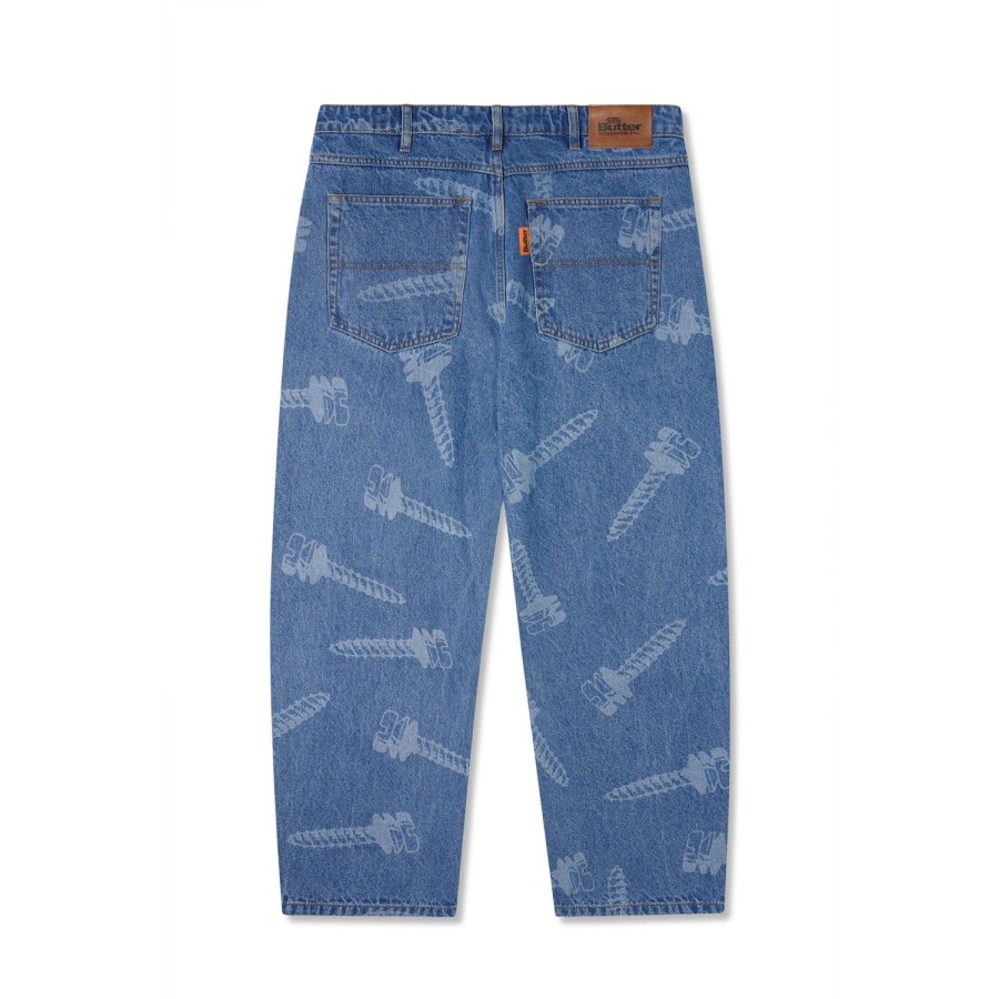 Clothing Butter Goods | Screw Denim Jeans,Washed Indigo