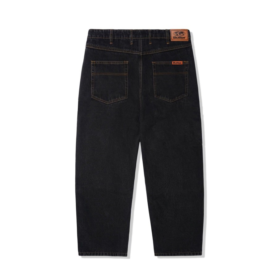 Clothing Butter Goods | Baggy Denim Jeans,Washed Black