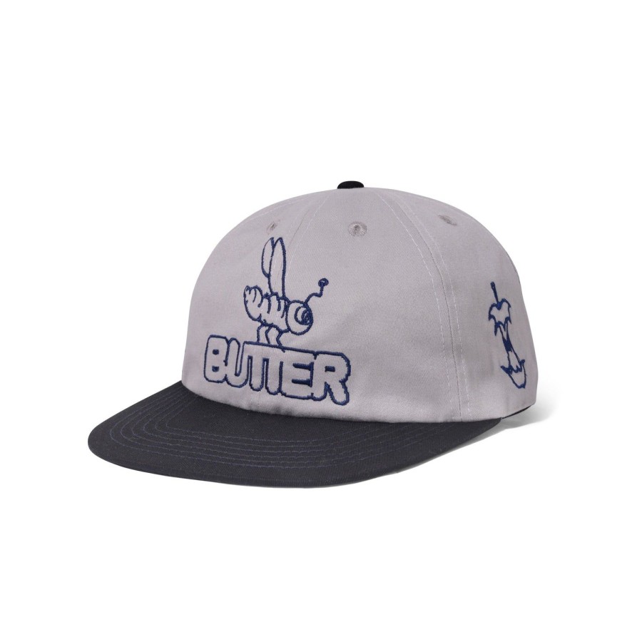 Accessories Butter Goods | Critter 6 Panel Cap,Grey/Black