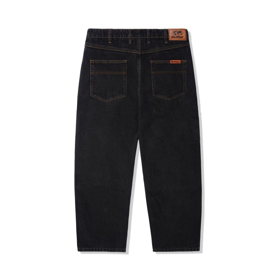 Clothing Butter Goods | Baggy Denim Jeans,Washed Black