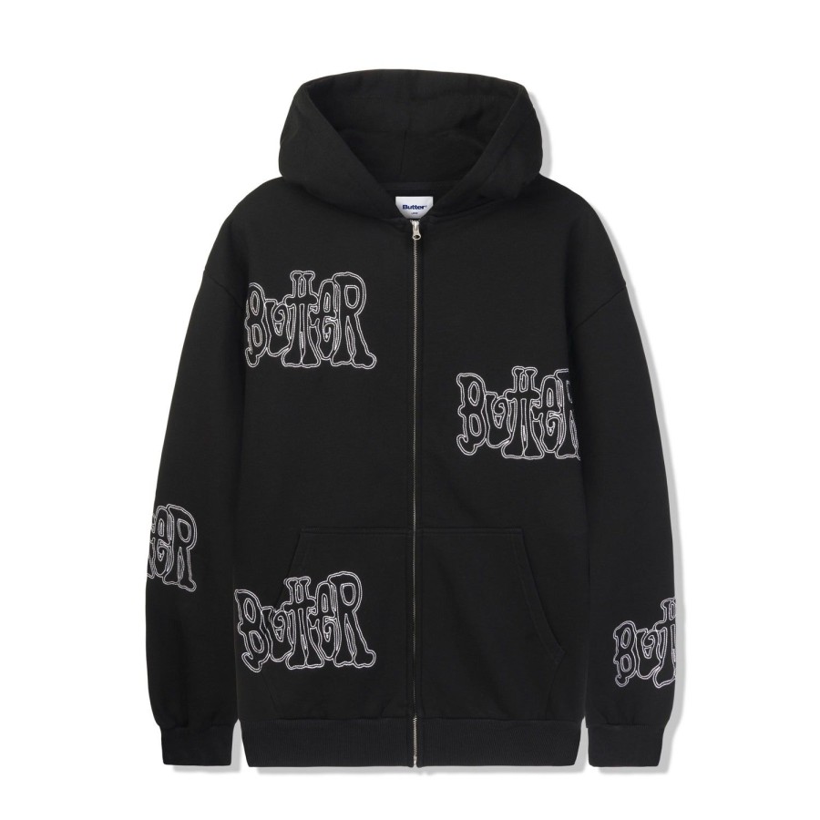 Clothing Butter Goods | Tour Zip-Thru Hood,Black