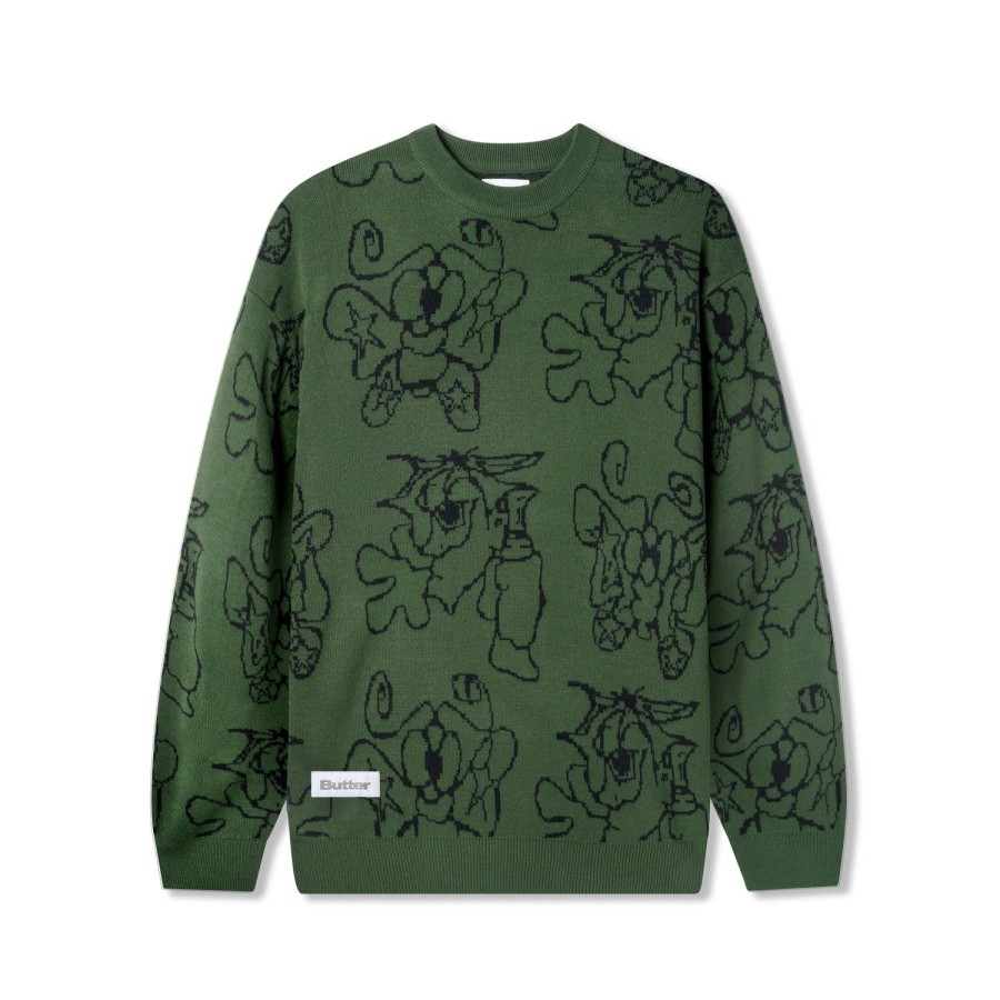 Clothing Butter Goods | Spray Knit Sweater,Forest