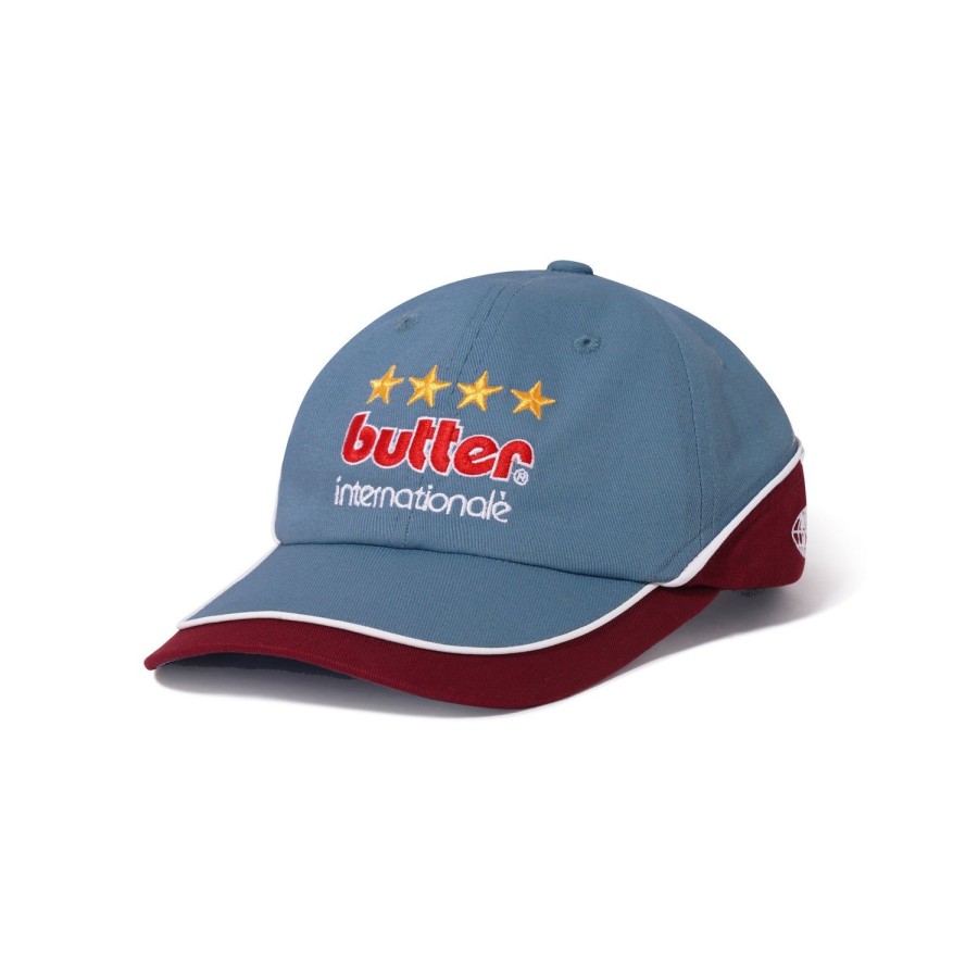 Accessories Butter Goods | Internationale 6 Panel Cap,Slate/Ruby