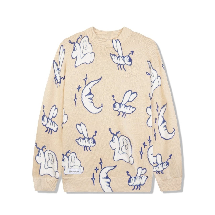 Clothing Butter Goods | Critter Knitted Sweater,Cream