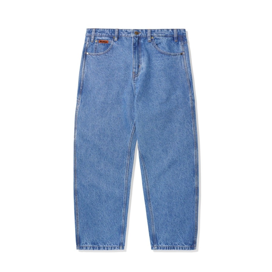 Clothing Butter Goods | Baggy Denim Jeans,Washed Indigo