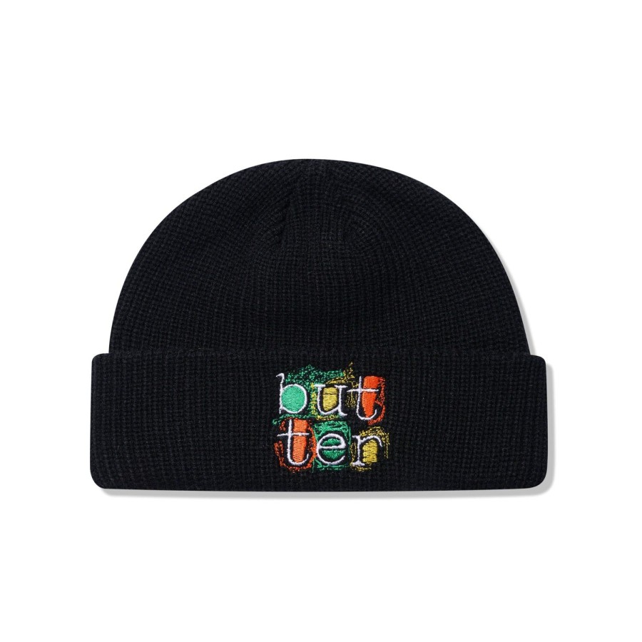 Accessories Butter Goods | Scribble Beanie,Black